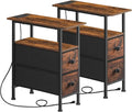 HOOBRO Set of 2 Narrow End Tables by HOOBRO