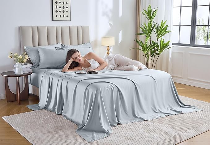 Pure Bamboo Twin XL Sheets, Genuine 100% Organic Viscose Derived from Bamboo - Image 2