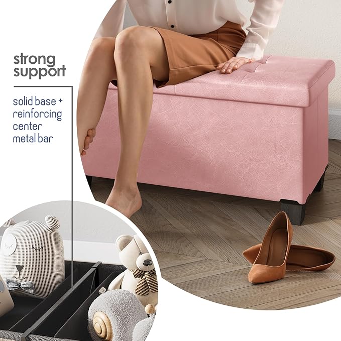 STORAGEBUD Storage Ottoman Bench - Image 5