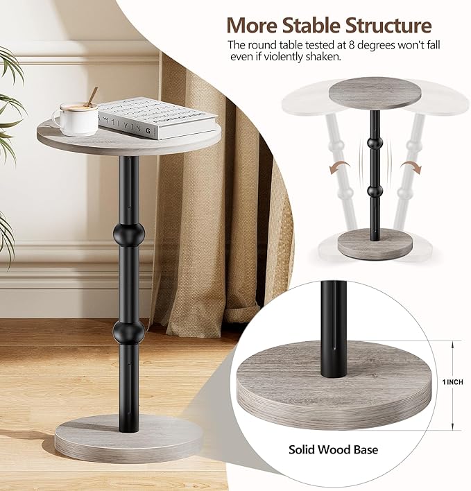 Drink Table, Small Round Side Table - Image 5