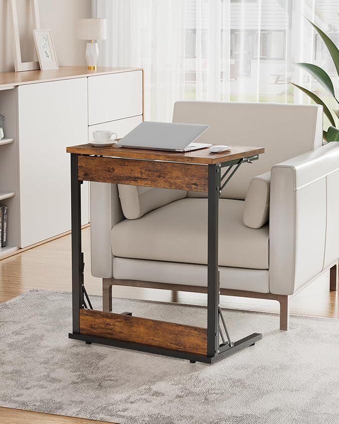 Tatub Folding TV Tray Table, Small Sofa-Side Laptop Desk - Image 7