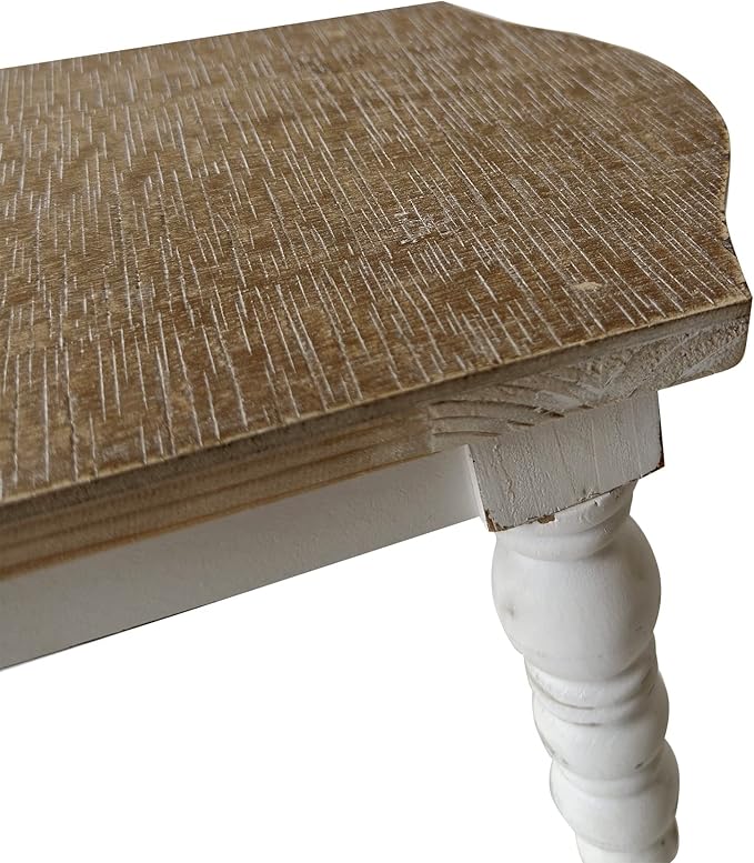 Wooden Bathroom Farmhouse Step Stool, Wood Foot Stool - Image 5