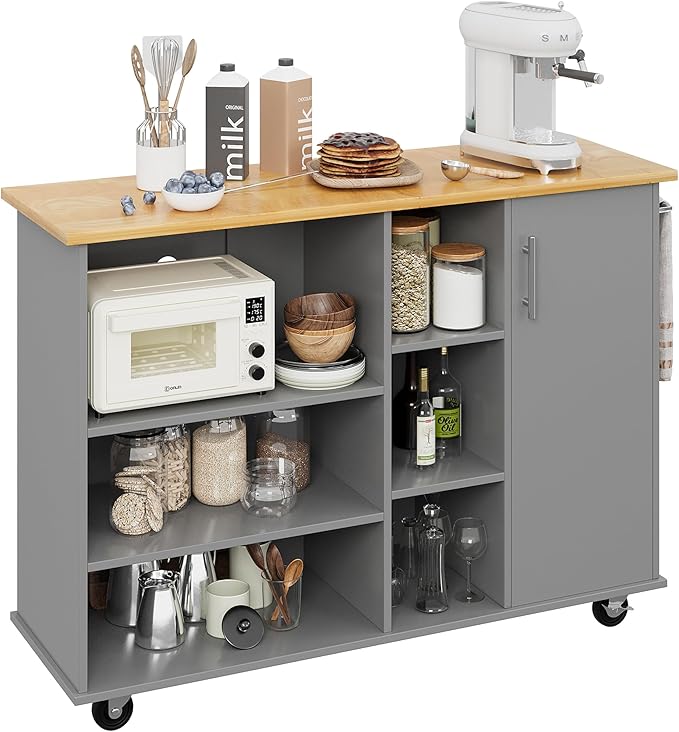 Shintenchi 47”W Kitchen Storage Island Cart by Shintenchi