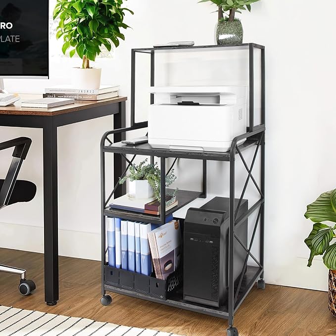 Printer Stand, 23 x 18 Inch Printer Table - Image 2