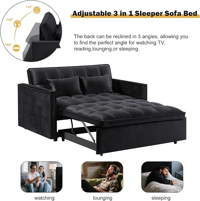 3 in1 Sofa Bed, Pull-Out Sleeper Sofa Bed - Image 7