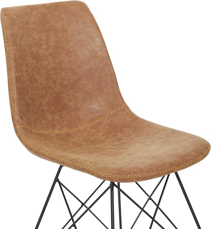 OSP Home Furnishings Trenton Modern Dining Chairs, Sand Faux Leather - Image 8