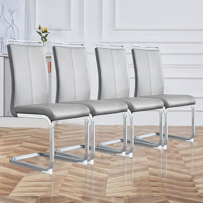 Dining Chairs Set, Kitchen Modern Metal Chairs by Gopop