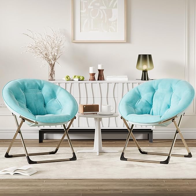 Comfy Saucer Chairs, Cozy Faux Fur Living Room Chair - Image 6