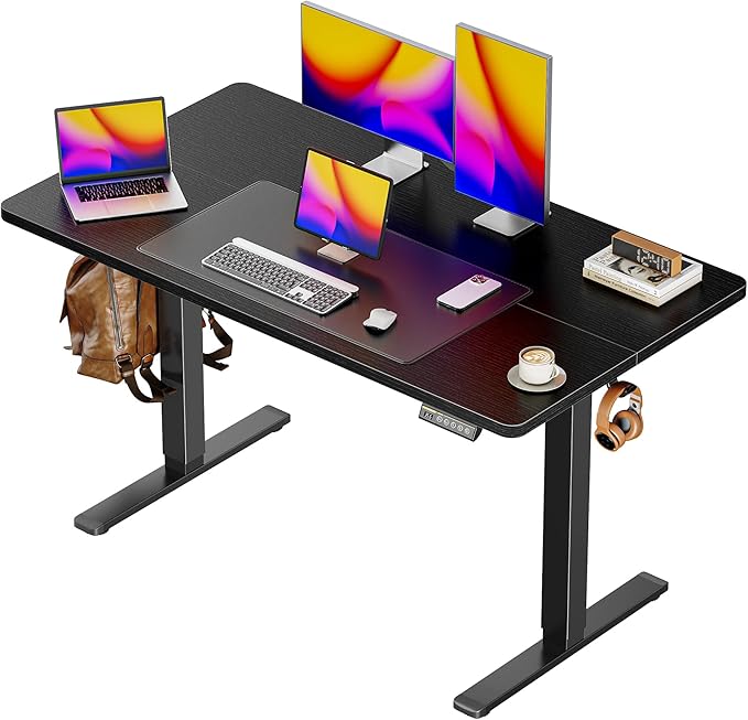 Huuger 48 x 28 Large Electric Standing Desk, Height Adjustable Desk, 27.6" Deep by Huuger