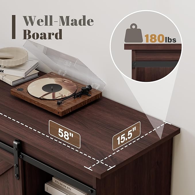 YESHOMY TV Stand for Televisions up to 65 Inchs, - Image 6