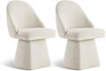 Swivel Dining Chairs Modern Desk Chair Upholstered Linen Fabric Side Chair by Kislot