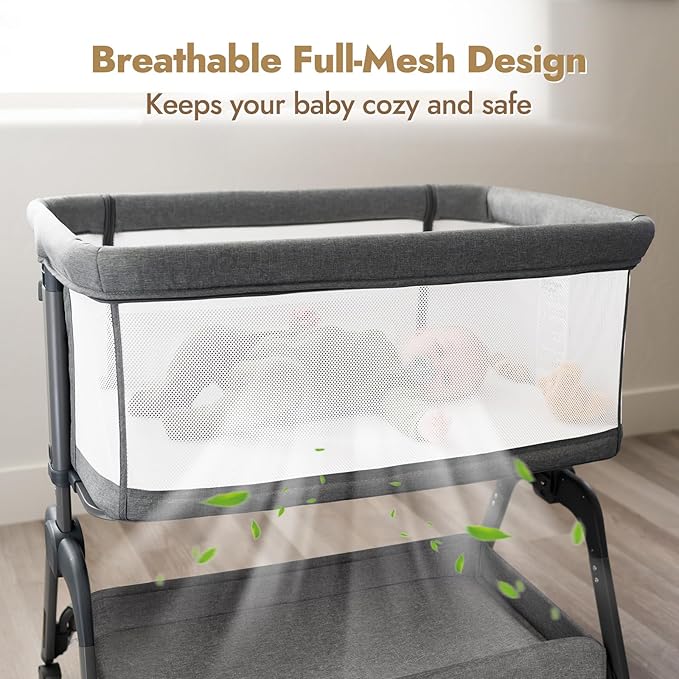 Papablic Baby Bassinet, Bedside Bassinet - Image 3