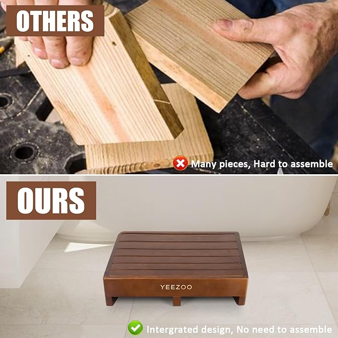 Wooden one Step Stool- Solid Pine Wood Step Riser - Image 4