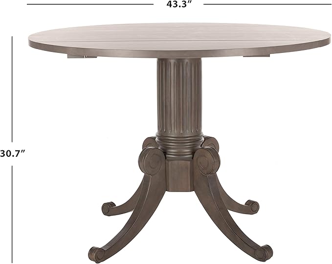 Safavieh Home Forest Traditional Grey Wash Drop Leaf Dining Table - Image 3