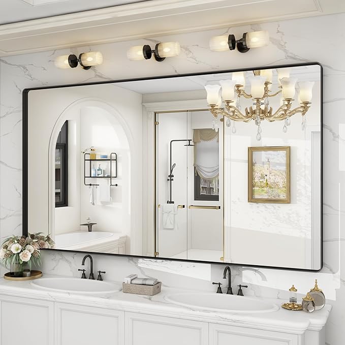 72x36 Inch Black Framed Bathroom Mirror by VANLIOBathroomMirror