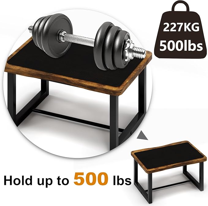 Wooden Step Stool with Non-Slip mat, Bed Steping Stool - Image 3