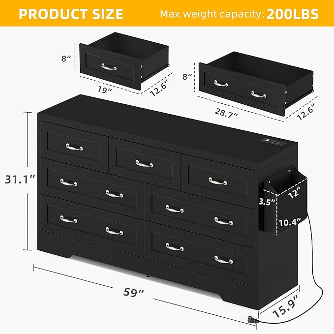 YITAHOME Drawers TV Stand for 65 inches - Image 2