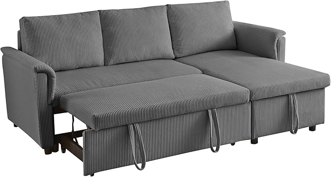 Ball & Cast Reversible Sectional Sofa Couch, L-Shape Sleeper Sofa Bed - Image 13