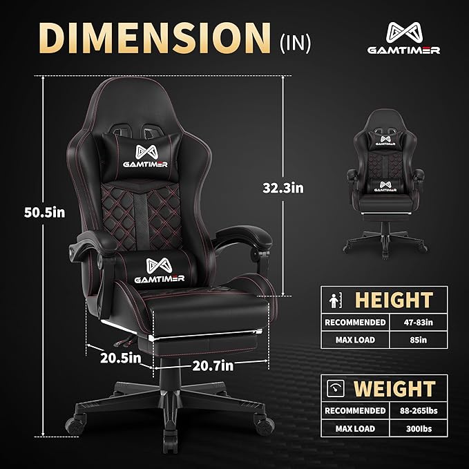 Gaming Chair, 400 lbs Adult Chair, High Back Computer Chair - Image 3