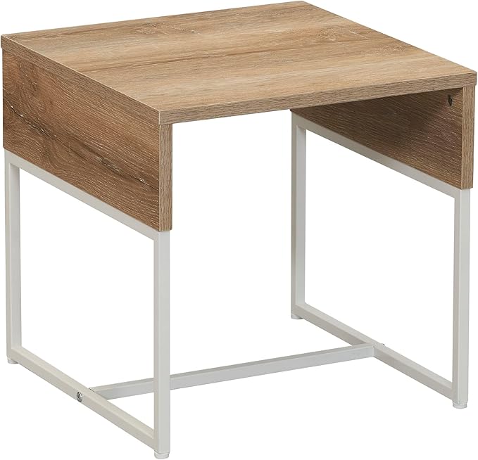 Household Essentials Wrap Square Side End Table Coastal Oak Rustic Wood Grain by HouseholdEssentials