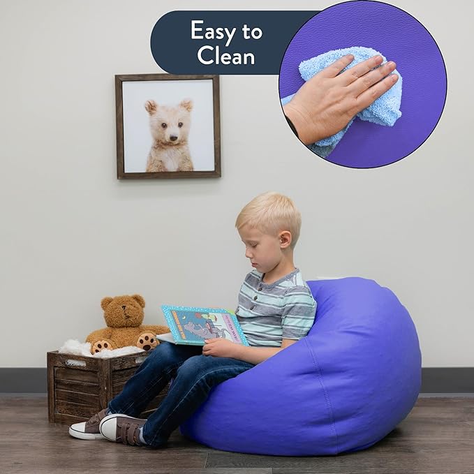 Children's Factory 26" Round Bean Bag, Bean Bag Chair - Image 6