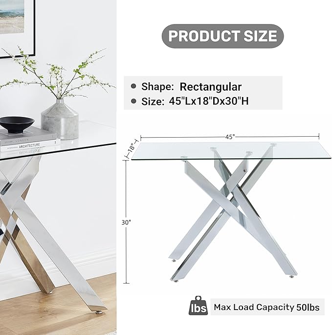 Modern Style Console Table Narrow Sofa Table - Image 2