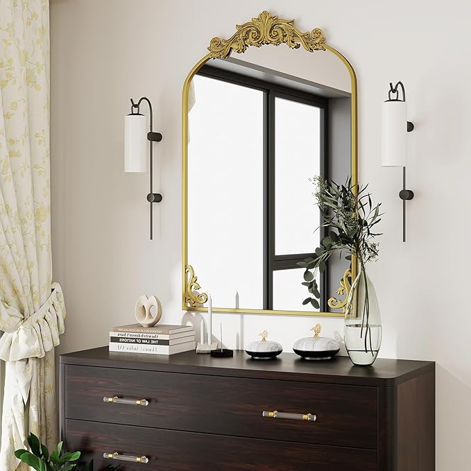 24x36 inch Vintage Arched Bathroom Mirror - Image 8
