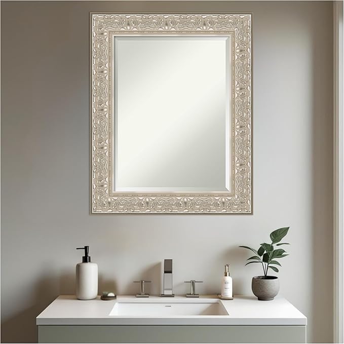 Amanti Art Silver Bathroom Mirror - Image 4