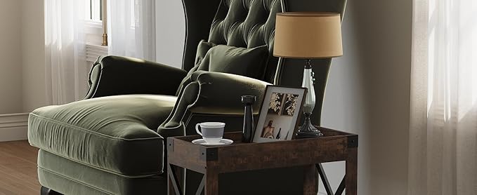 Narrow Side Table, Slim End Table, Sofa Side Table, End Table Nightstand - Image 8
