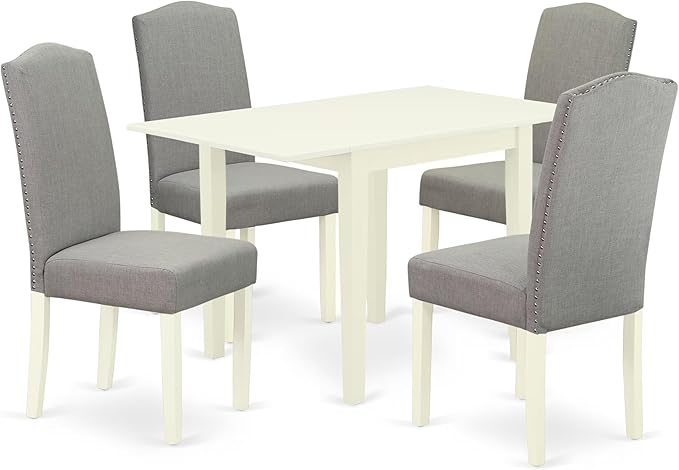 East West Furniture 1NDEN5-LWH-06 5 Piece Dining Table Set by EastWestFurniture