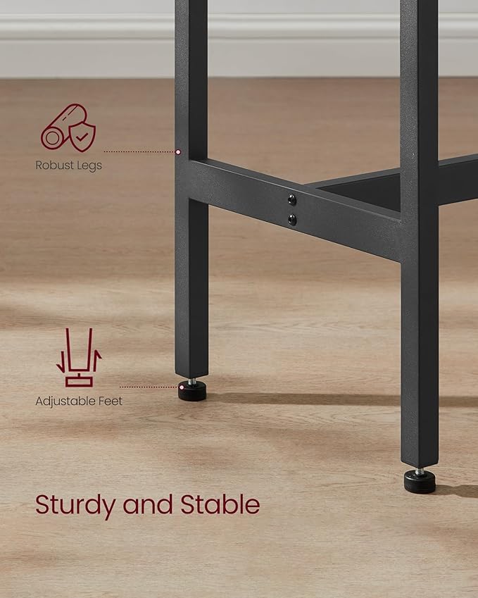 VASAGLE Bar Table, Narrow Long Kitchen Dining Table, Sturdy Metal Frame - Image 6