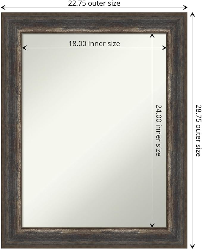 Amanti Art Brown Bathroom Mirror - Image 4