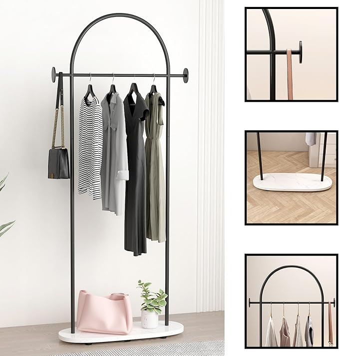 Black Clothing Rack, Modern Clothes Rack - Image 5