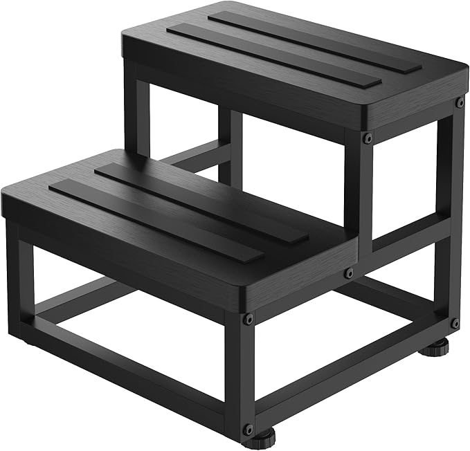 Step Stools for Adults Kids, Heavy Duty Stepping Stools Wooden Bed Step Stools by FYGUESDIRECT