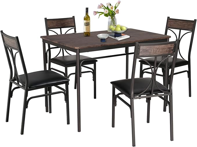 VECELO Kitchen Dining Room Table Set by VECELO