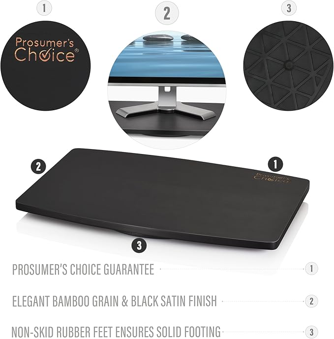 Prosumer's Choice Natural Bamboo TV Swivel Stand - Image 7