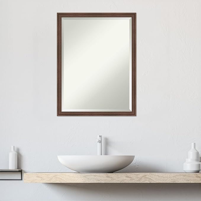 Amanti Art Brown Bathroom Mirror - Image 6