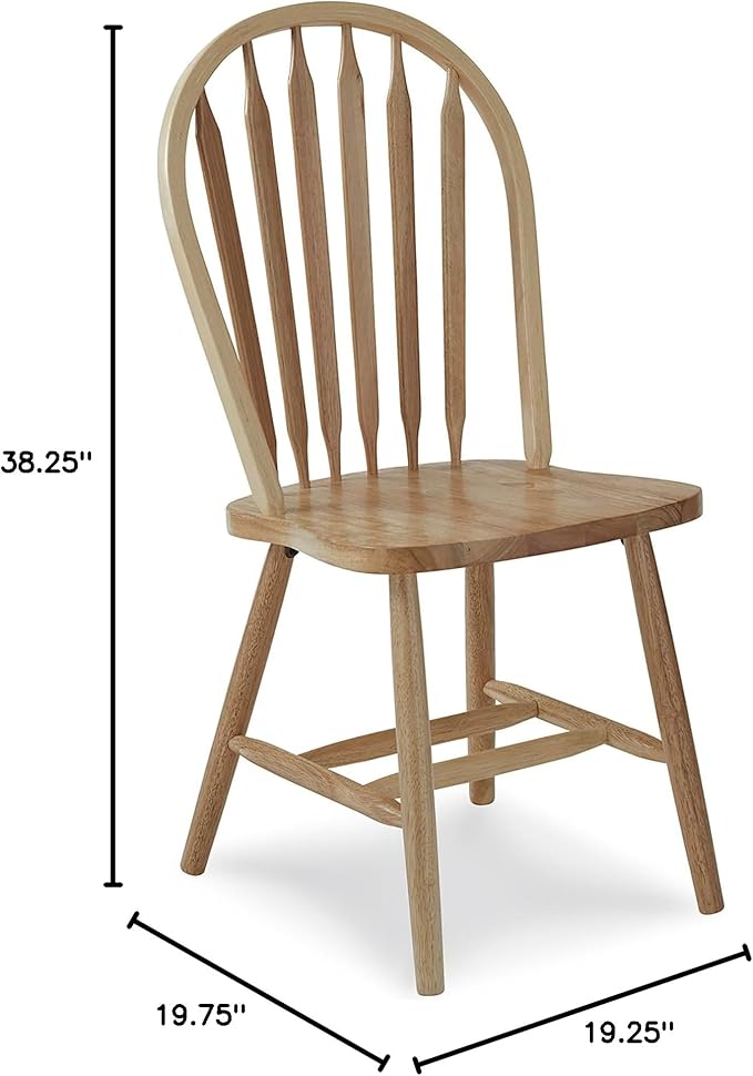 International Concepts Solid Wood Windsor ArrowBack Dining Chair - Image 2