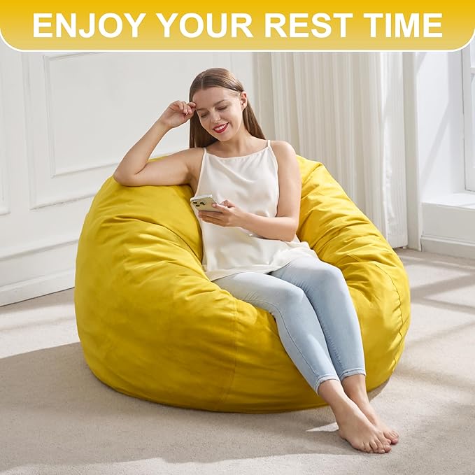 Hobestluk 3FT Bean Bag Chair Giant Bean Bag Chairs - Image 7