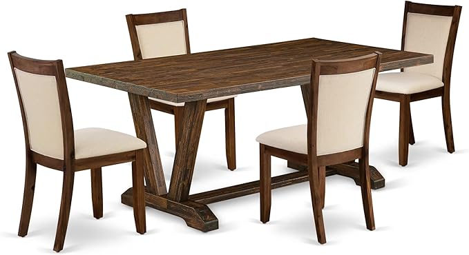 East West Furniture V777MZN32-5 5 Piece Modern Dining Table Set Includes a by EastWestFurniture