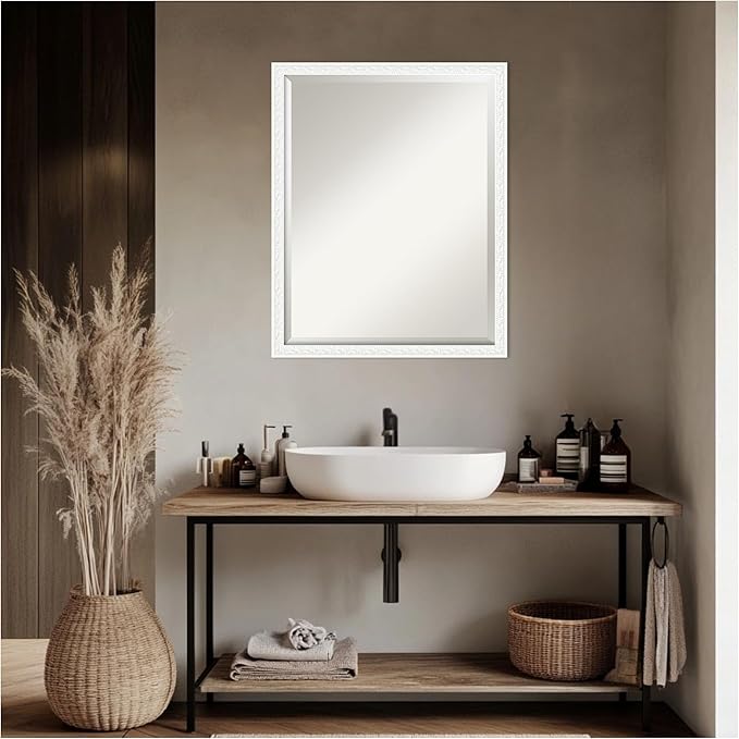 Amanti Art White Bathroom Mirror - Image 4