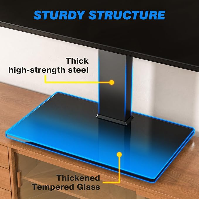 Rfiver Universal Swivel TV Stand Table Top TV Stand - Image 5