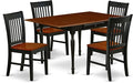 East West Furniture MZNO5-BCH-W 5 Piece Modern Dining Table Set Includes a by EastWestFurniture