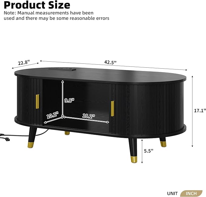 Mid-Century Fluted Oval Coffee Table - Image 2
