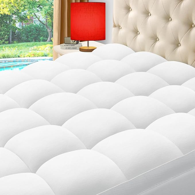 ELEMUSE King Cooling Bamboo Viscose Mattress Topper by Elemuse