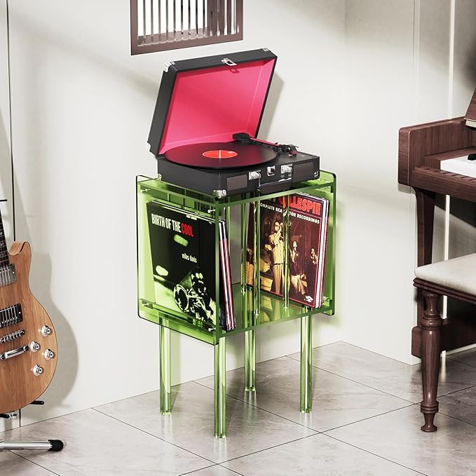 Acrylic Record Player Stand, - Image 6