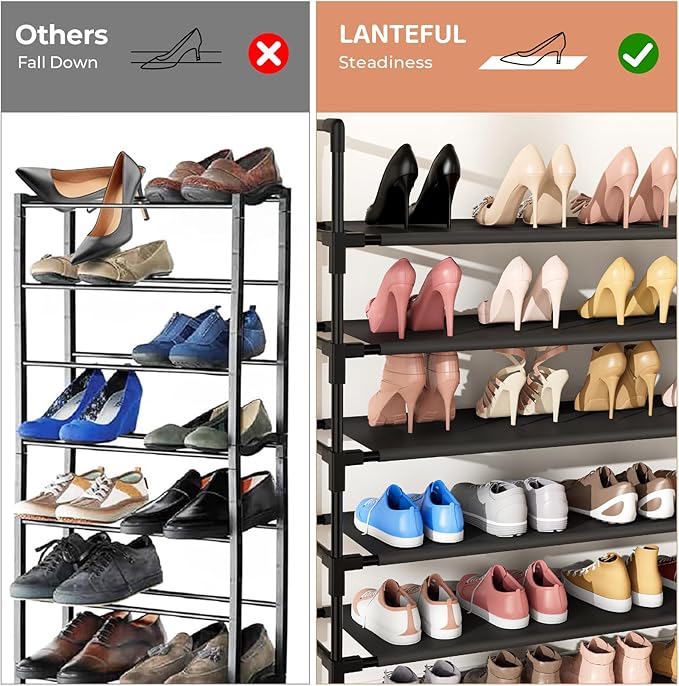 11 Tiers Tall Shoe Rack Holds 55 Pairs of Shoes - Image 6