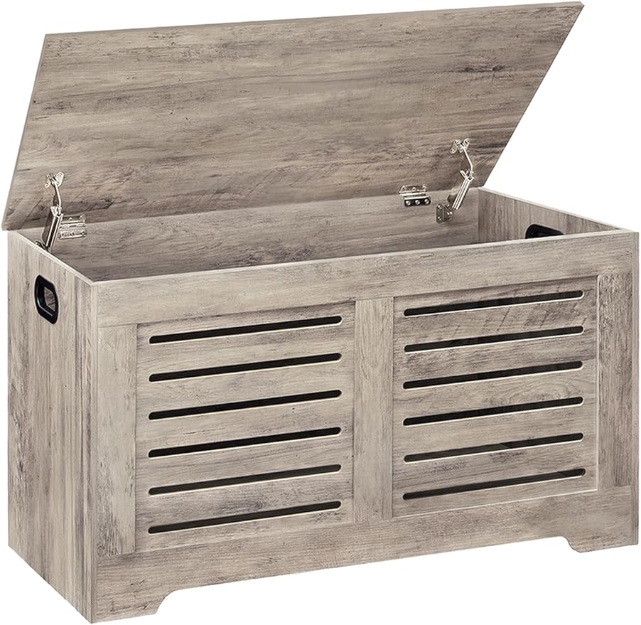 DINZI LVJ Storage Chest, Flip-Top Wooden Toy Box by DINZILVJ
