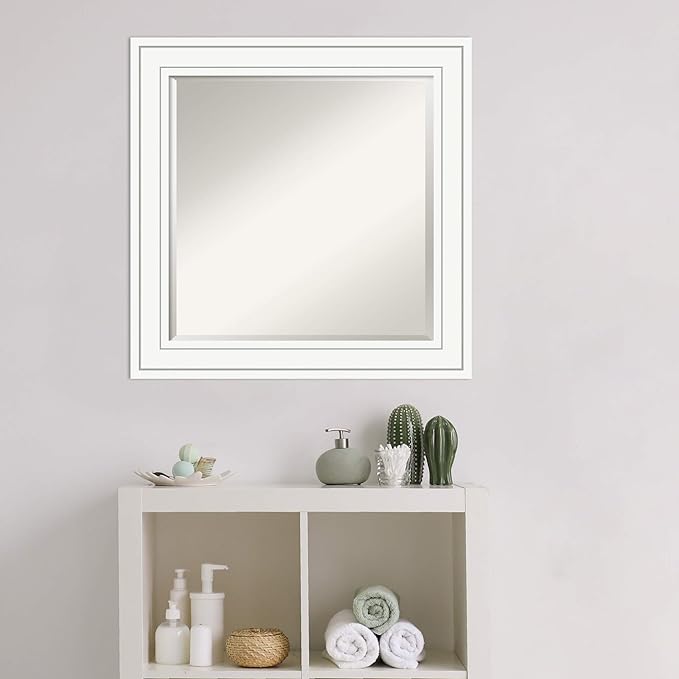 Amanti Art White Bathroom Mirror - Image 5