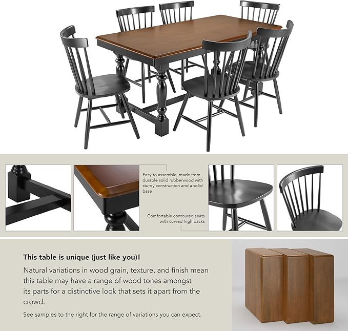 Bush Furniture Rectangular Dining Table Set - Image 6